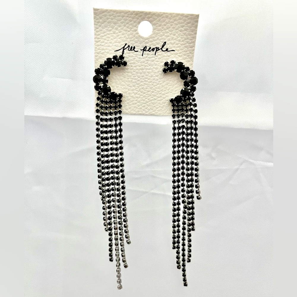 Free People Black Dangle Earrings